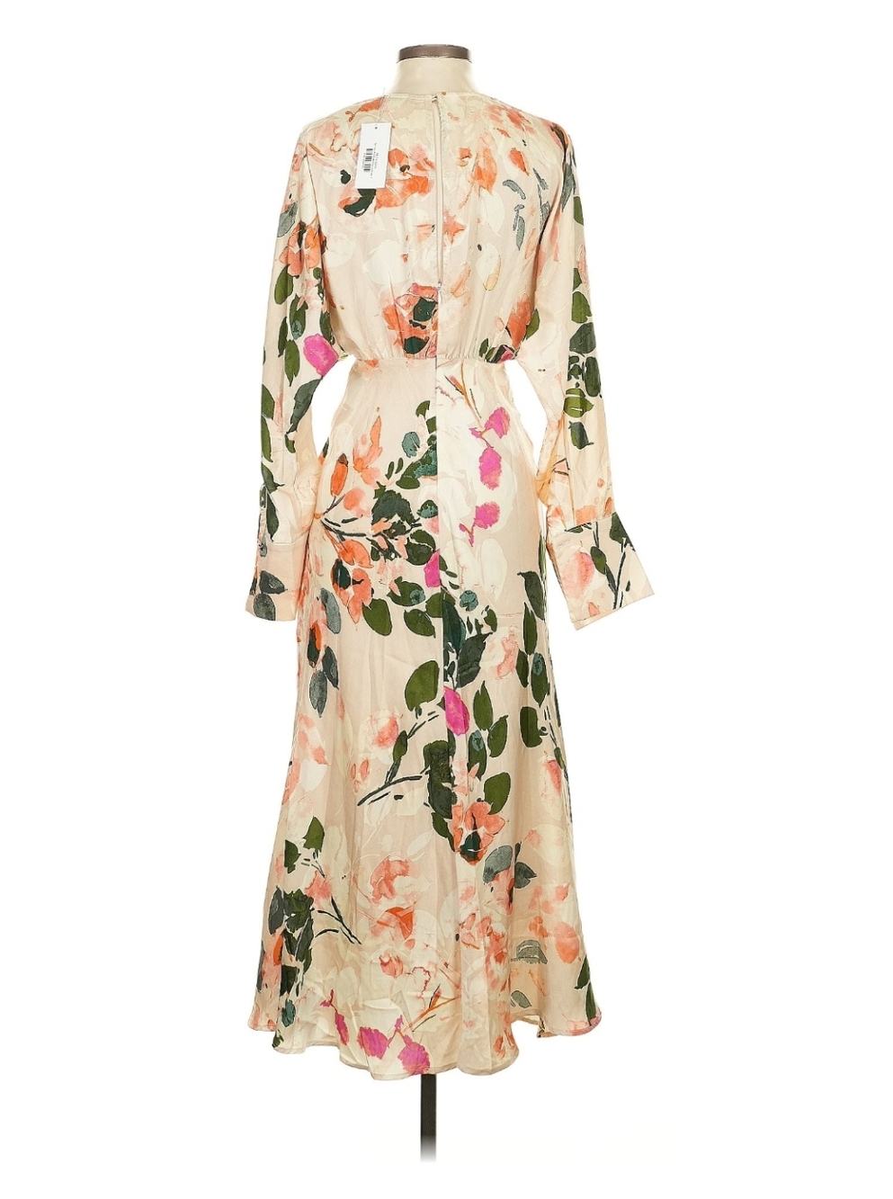 Baltic Born Cream Floral Long-Sleeve Midi Dress